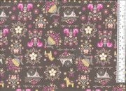 Folk parasolki ciemny brąz